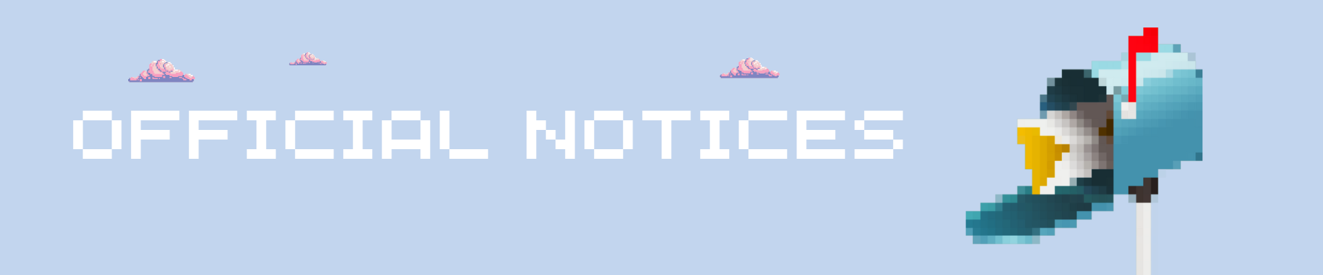 Decorative banner for Official Notices