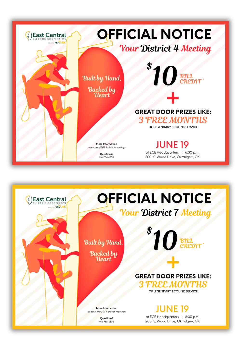 Image of District 4 and District 7 Official Notices