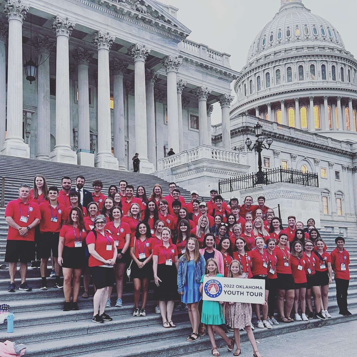 All Oklahoma Youth Tour participants at the U.S. Capitol.