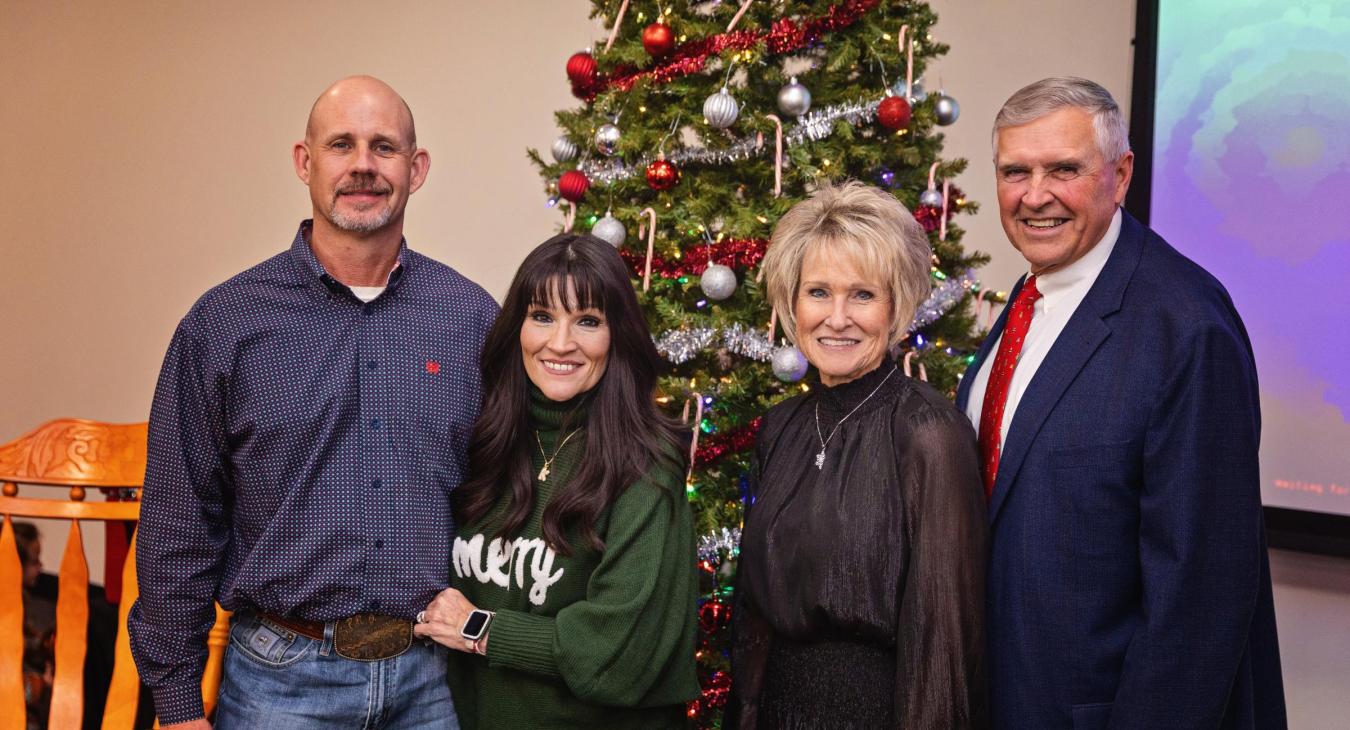 Left to Right: Dwayne Elam, Kathleen Elam, Tammie Smith, and Tim Smith at the ECE Christmas Party December 6th.